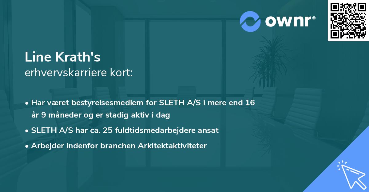 Line Krath's erhvervskarriere kort