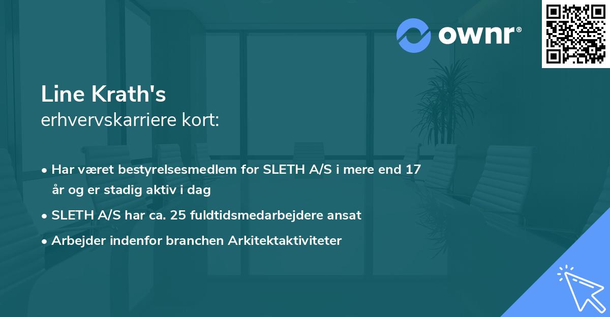 Line Krath's erhvervskarriere kort