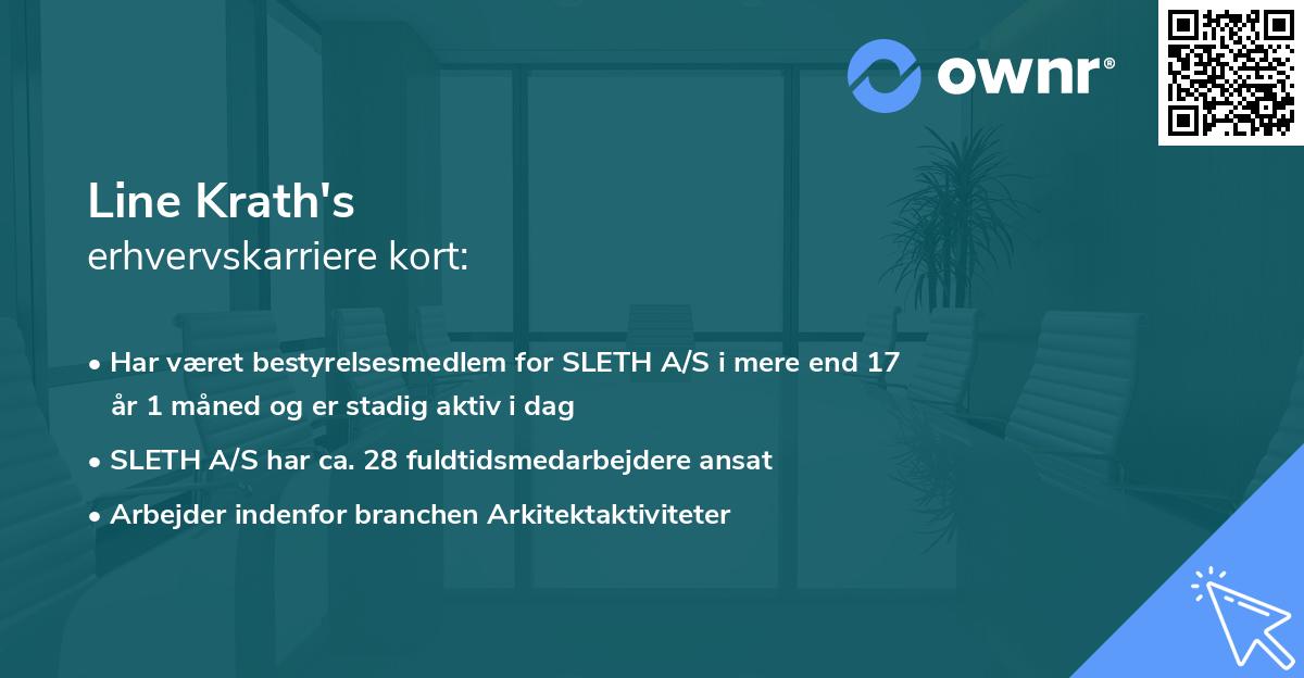 Line Krath's erhvervskarriere kort