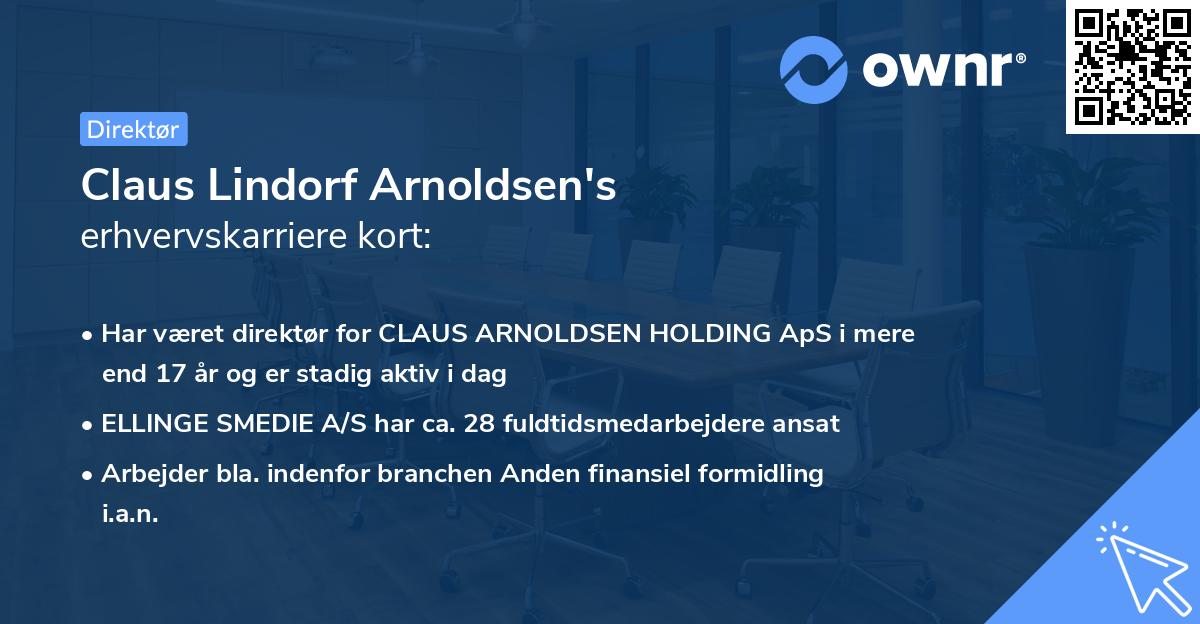 Claus Lindorf Arnoldsen's erhvervskarriere kort