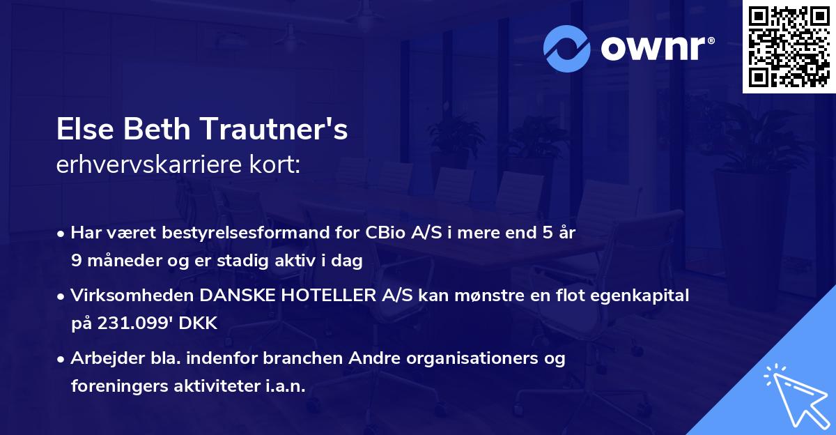 Else Beth Trautner's erhvervskarriere kort