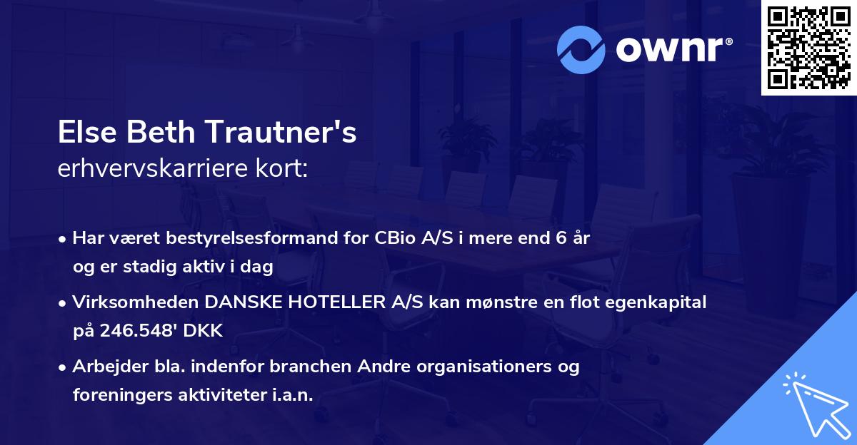 Else Beth Trautner's erhvervskarriere kort