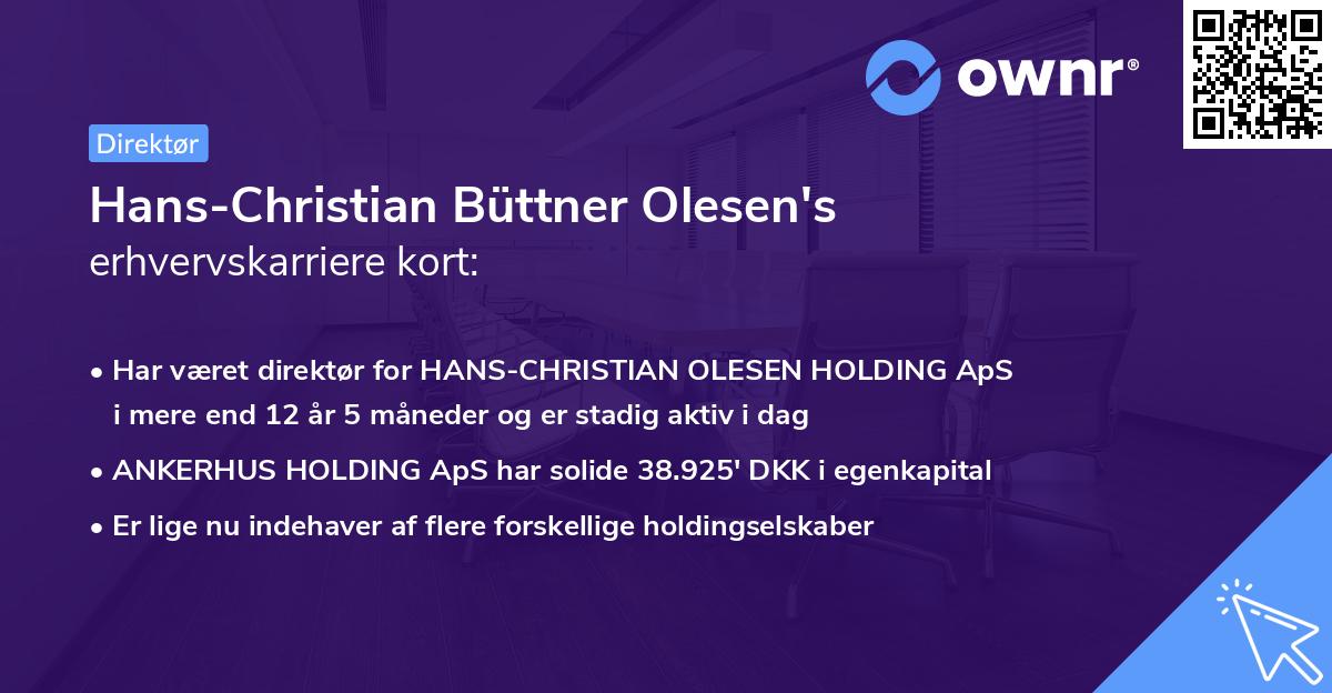 Hans-Christian Büttner Olesen's erhvervskarriere kort