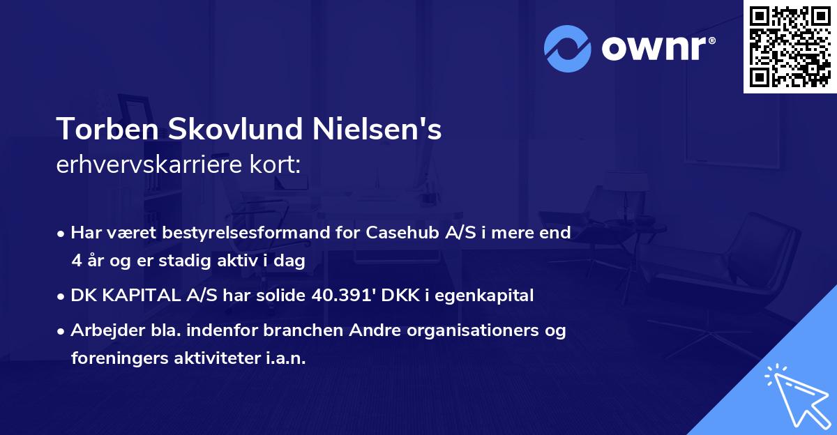 Torben Skovlund Nielsen's erhvervskarriere kort