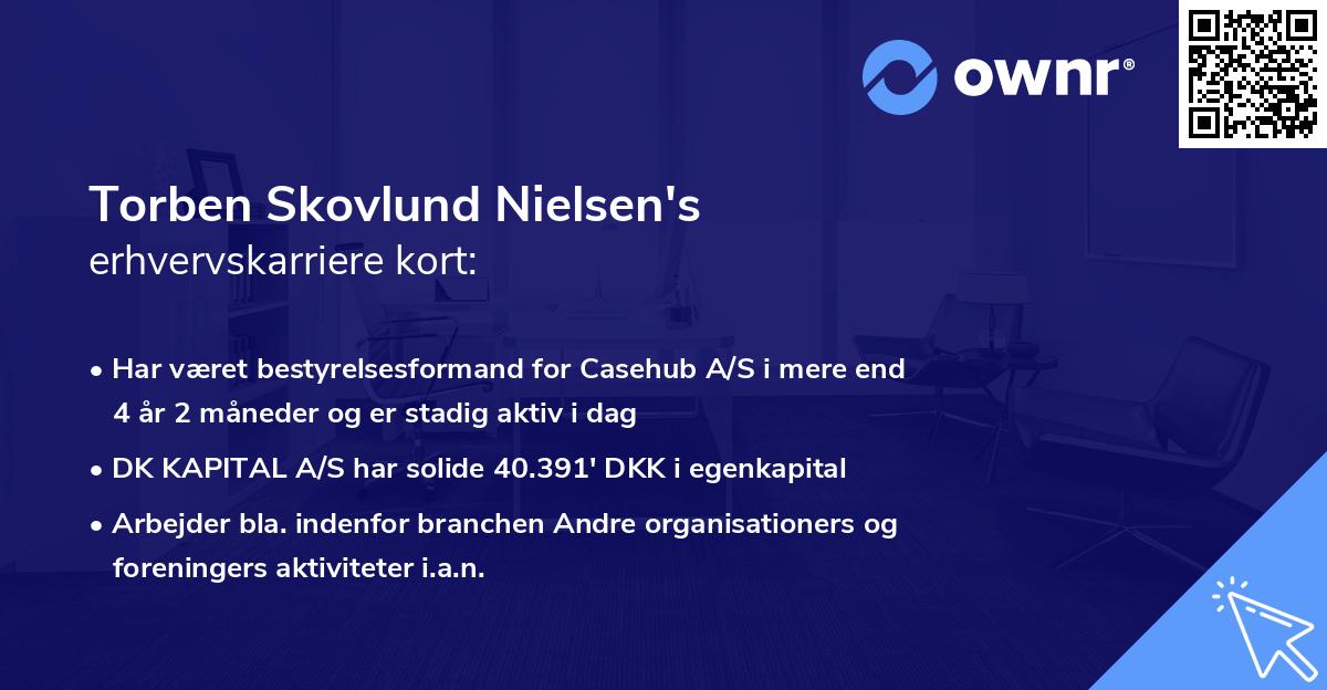 Torben Skovlund Nielsen's erhvervskarriere kort