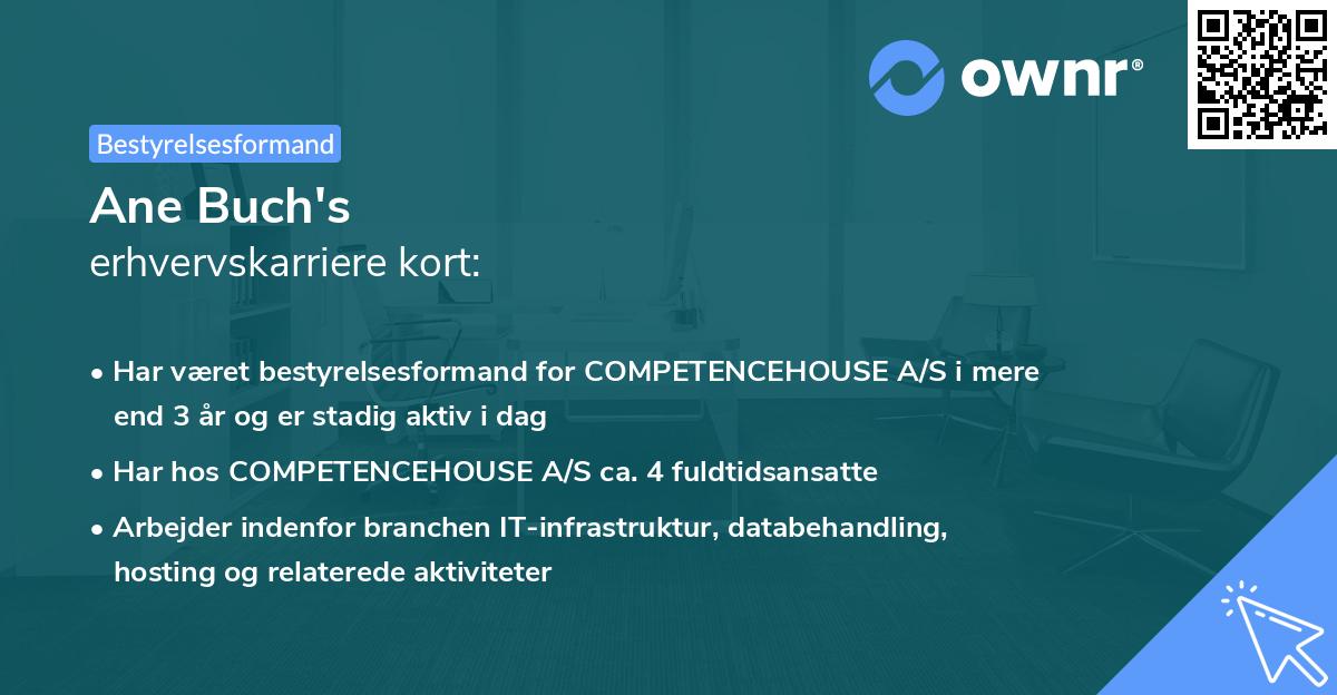 Ane Buch's erhvervskarriere kort