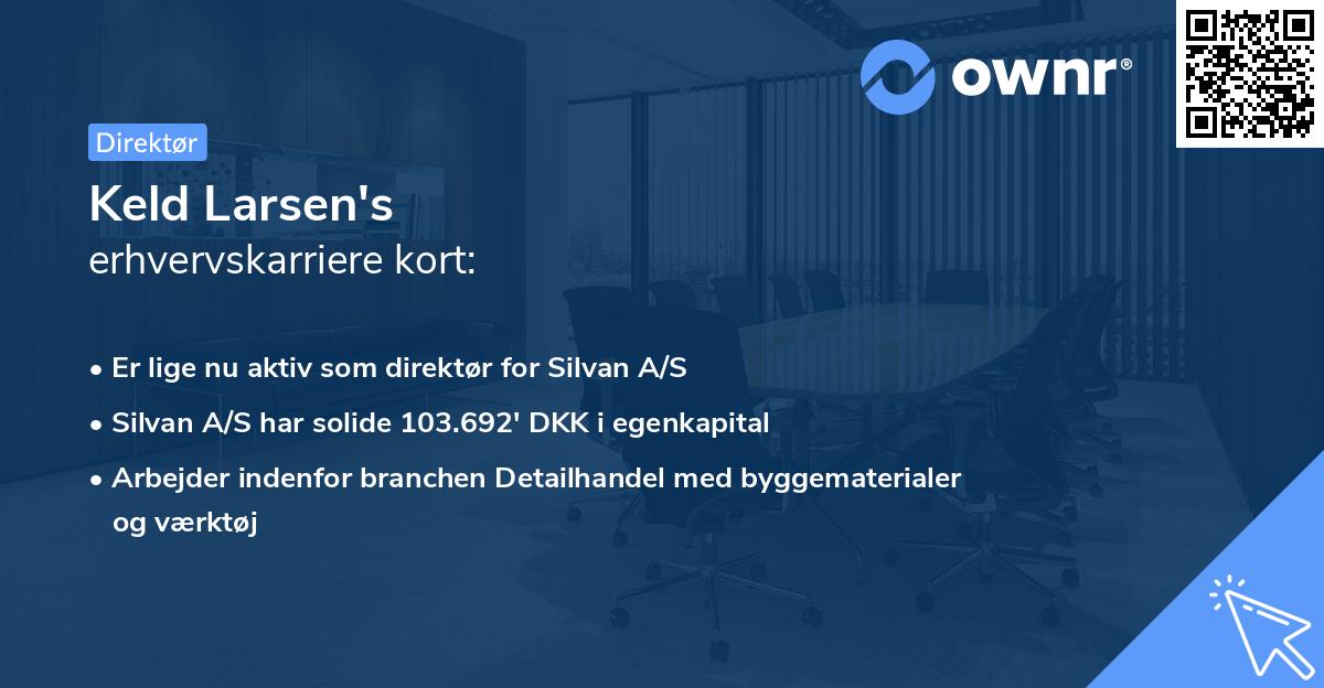 Keld Larsen's erhvervskarriere kort
