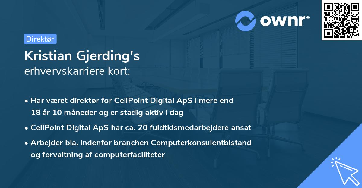 Kristian Gjerding's erhvervskarriere kort