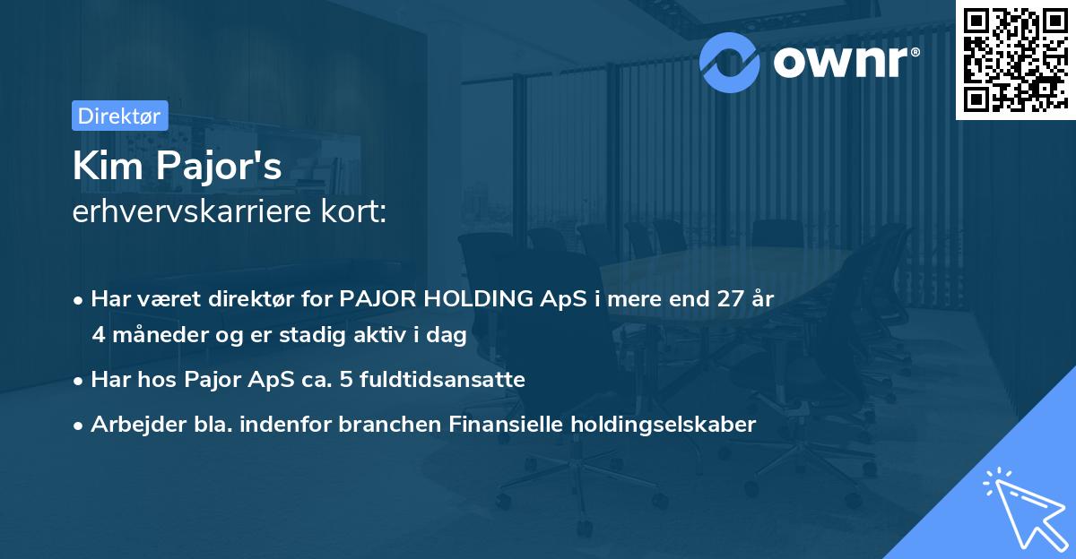 Kim Pajor's erhvervskarriere kort