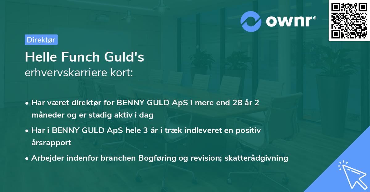 Helle Funch Guld's erhvervskarriere kort