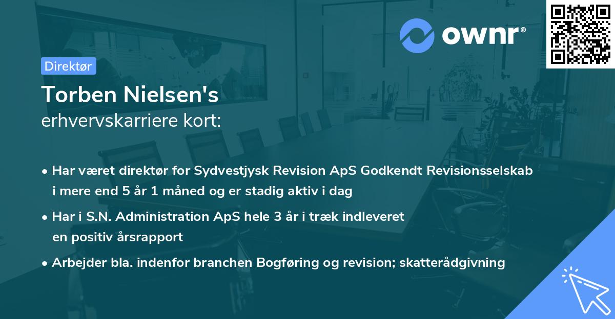 Torben Nielsen's erhvervskarriere kort