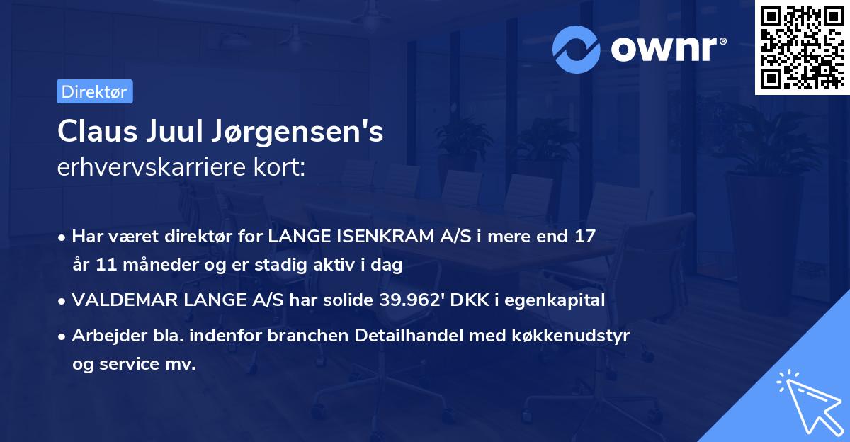 Claus Juul Jørgensen's erhvervskarriere kort