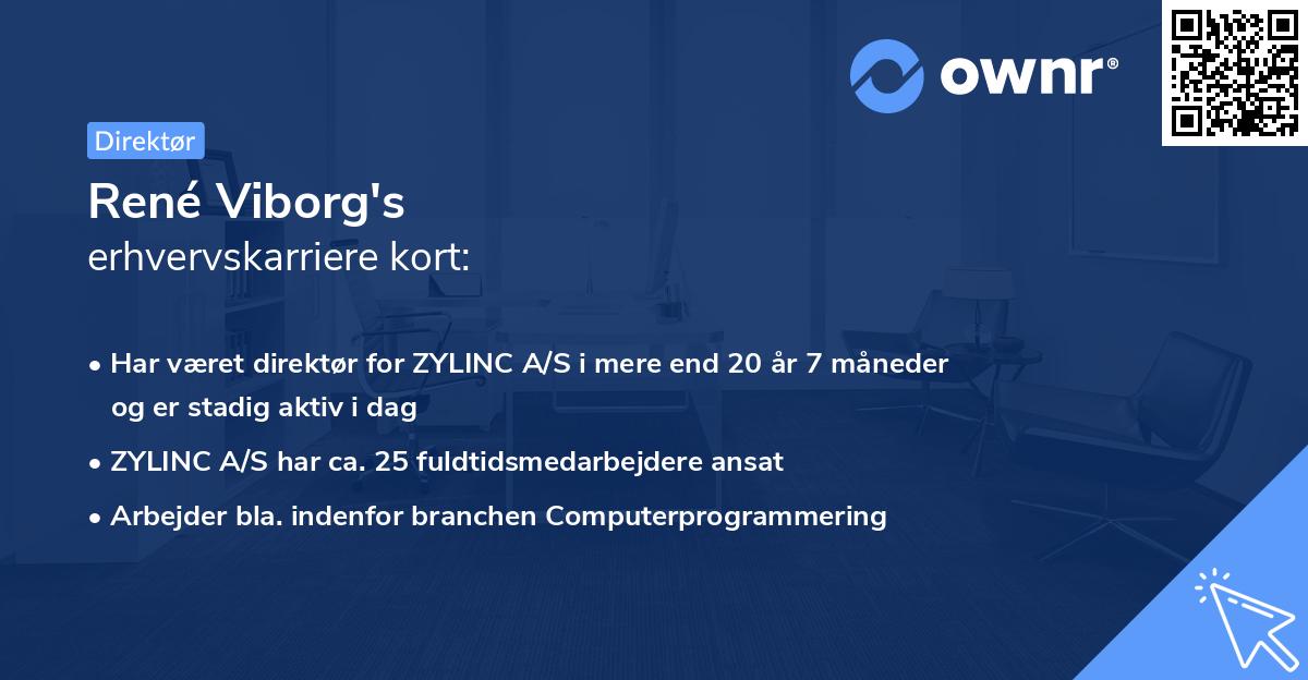René Viborg's erhvervskarriere kort