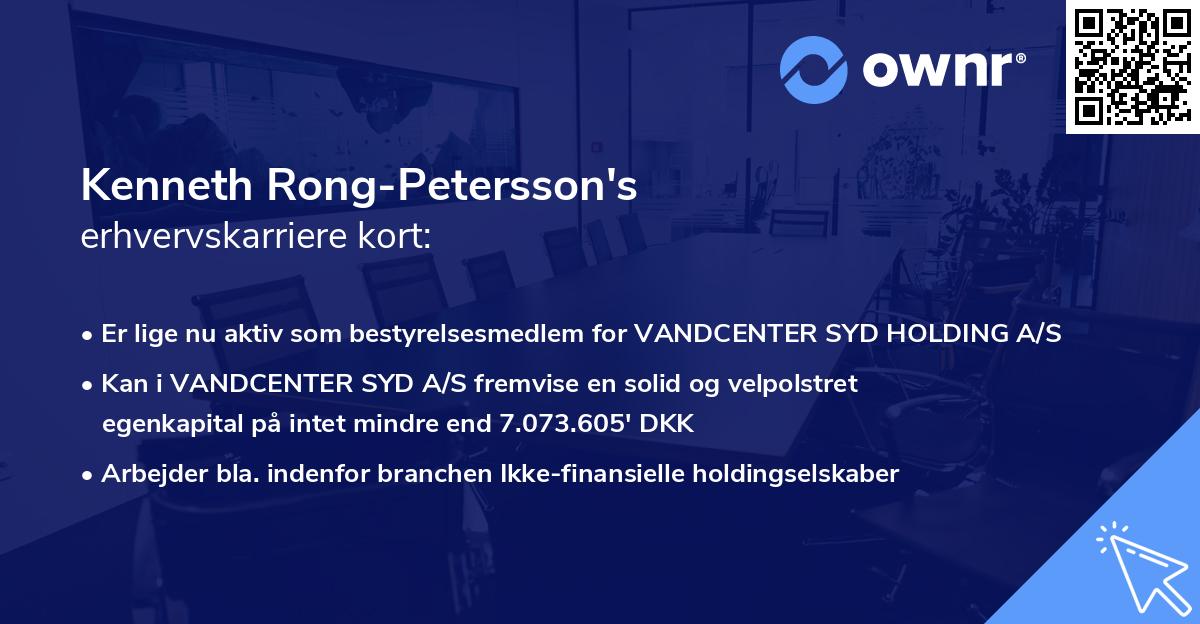 Kenneth Rong-Petersson's erhvervskarriere kort