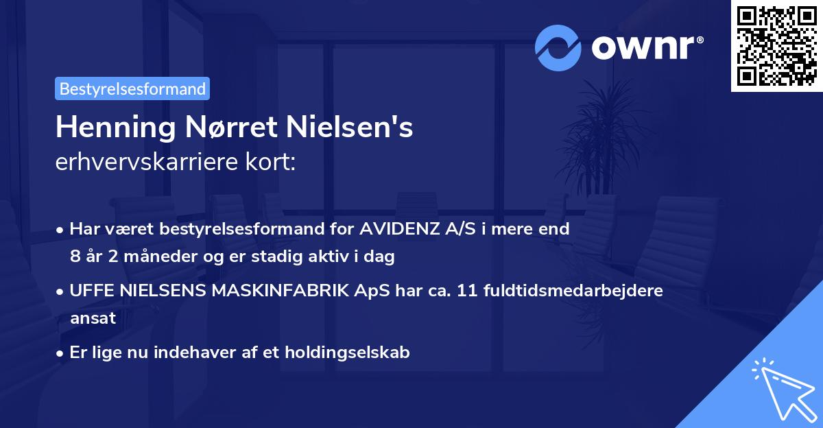 Henning Nørret Nielsen's erhvervskarriere kort