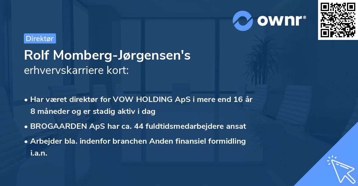 Rolf Momberg-Jørgensen's erhvervskarriere kort