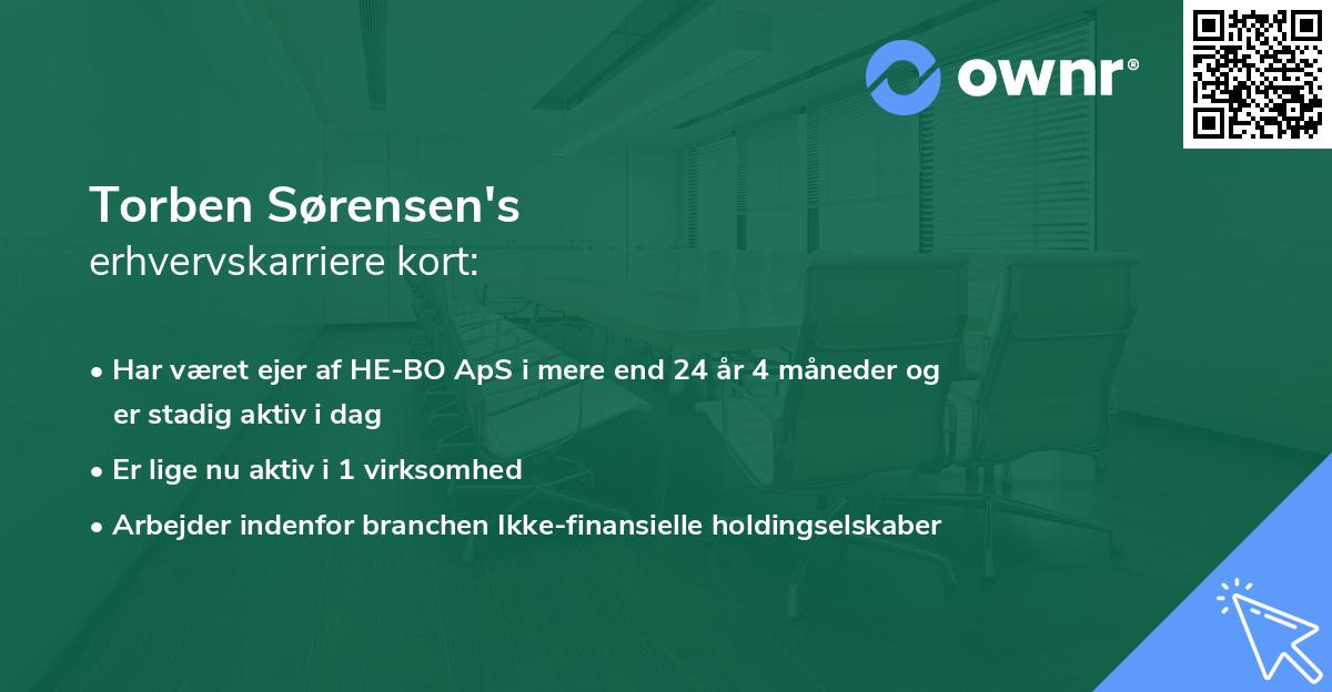 Torben Sørensen's erhvervskarriere kort