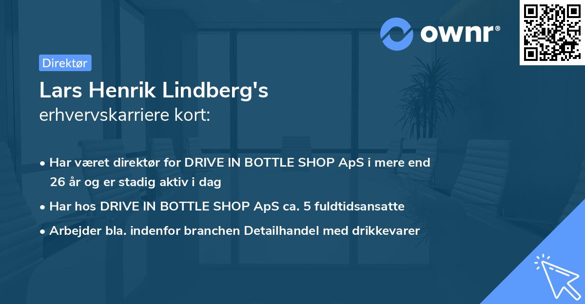 Lars Henrik Lindberg's erhvervskarriere kort