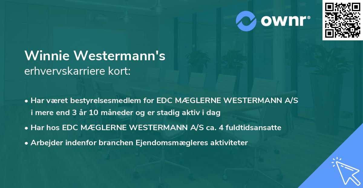 Winnie Westermann's erhvervskarriere kort