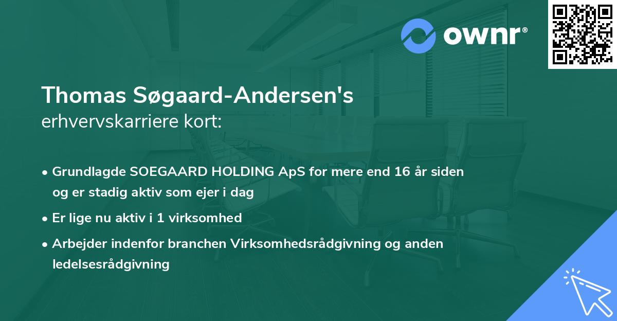 Thomas Søgaard-Andersen's erhvervskarriere kort