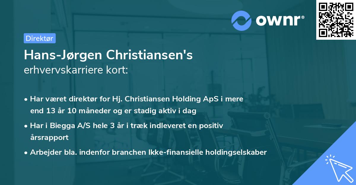 Hans-Jørgen Christiansen's erhvervskarriere kort
