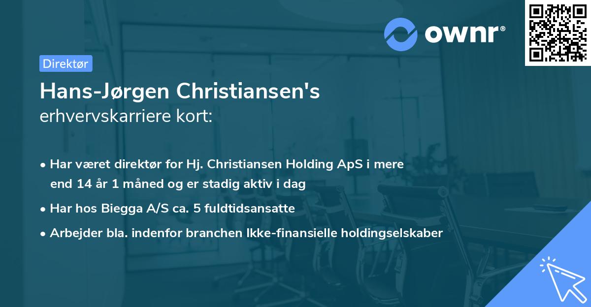 Hans-Jørgen Christiansen's erhvervskarriere kort