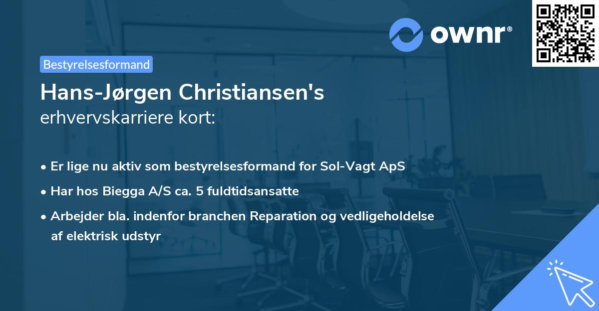 Hans-Jørgen Christiansen's erhvervskarriere kort