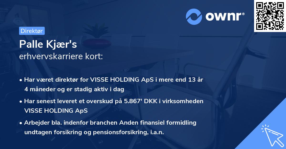 Palle Kjær's erhvervskarriere kort