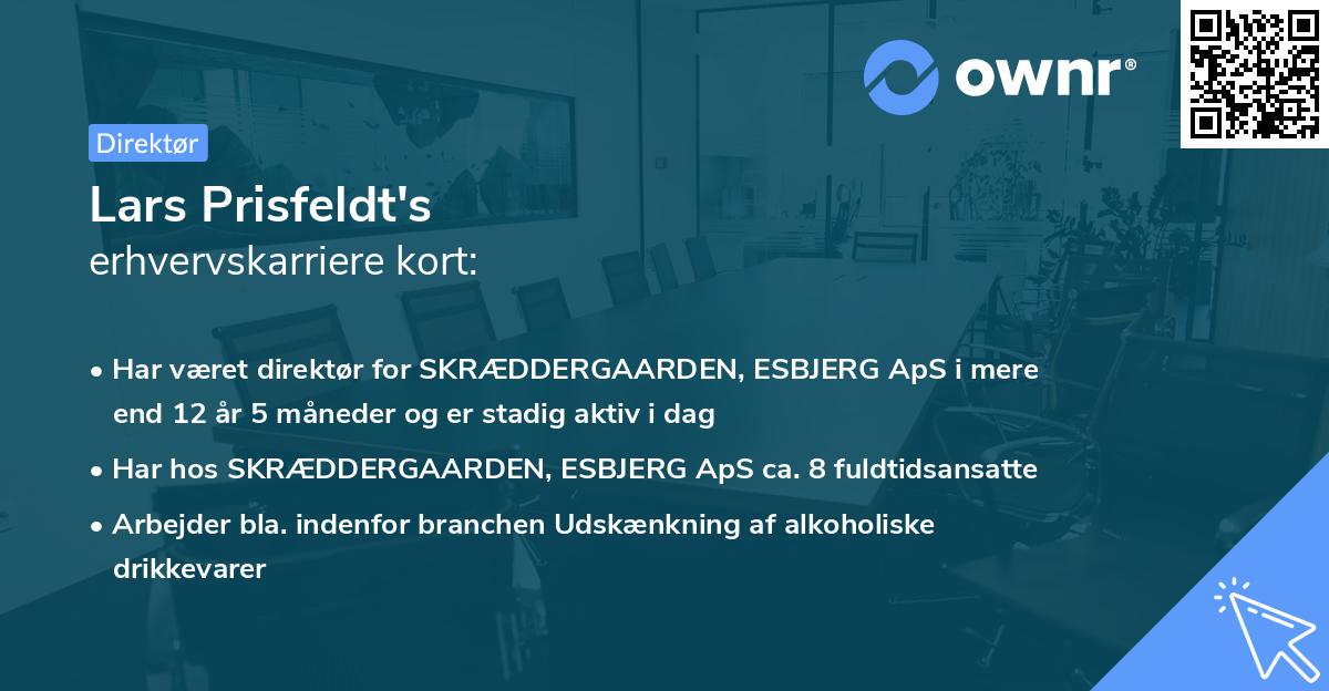Lars Prisfeldt's erhvervskarriere kort