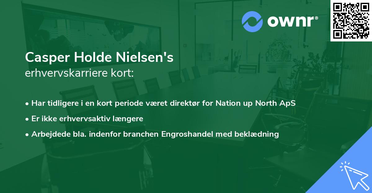Casper Holde Nielsen's erhvervskarriere kort