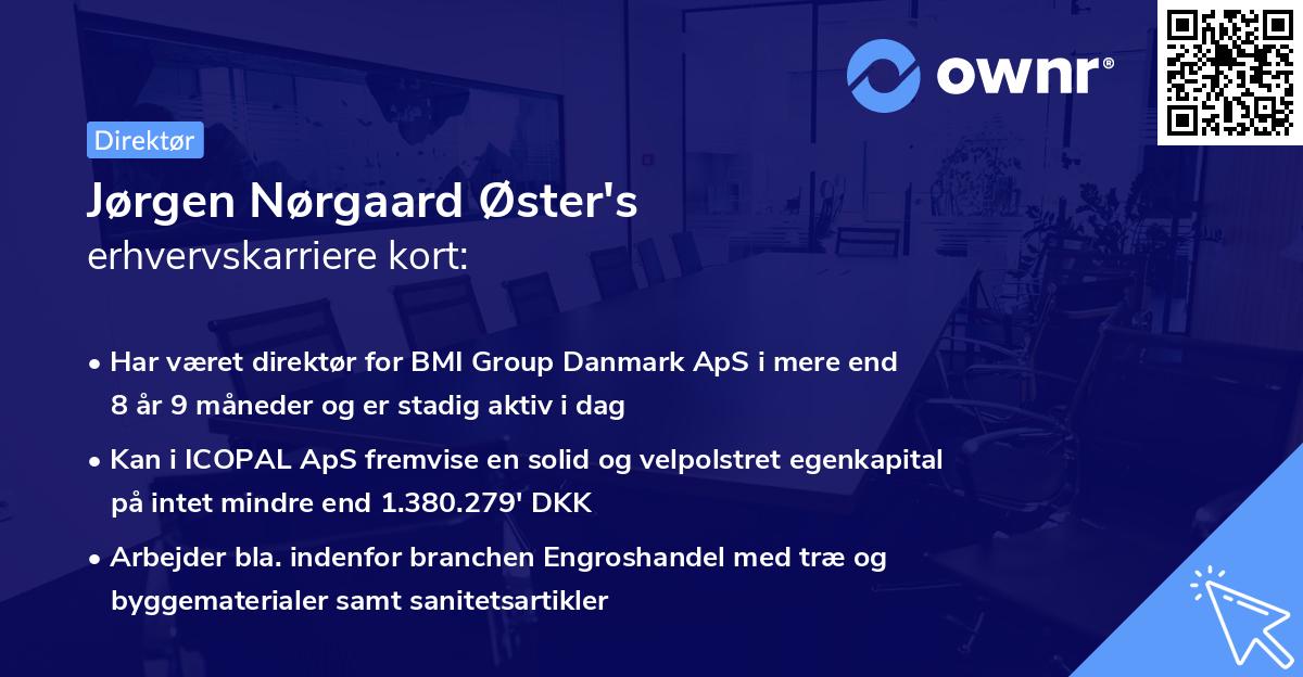 Jørgen Nørgaard Øster's erhvervskarriere kort
