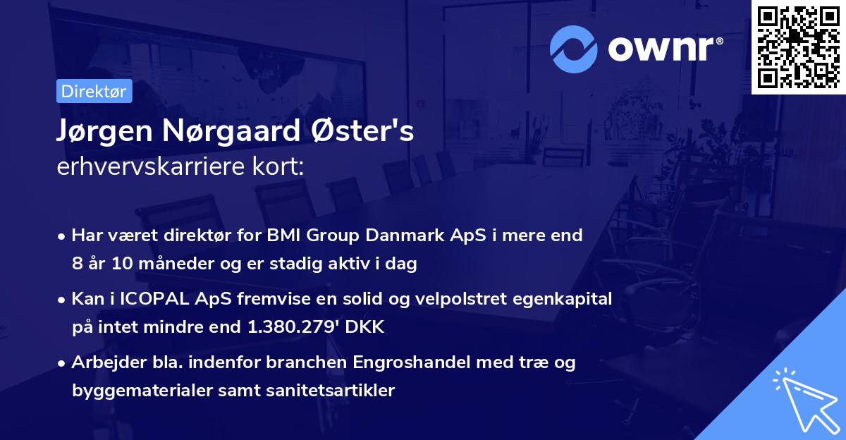 Jørgen Nørgaard Øster's erhvervskarriere kort