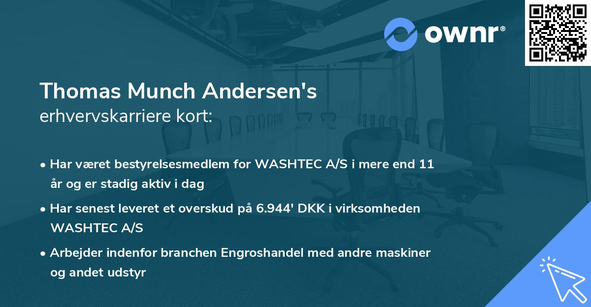 Thomas Munch Andersen's erhvervskarriere kort