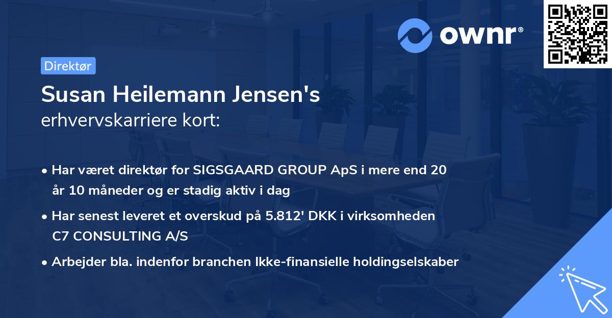 Susan Heilemann Jensen's erhvervskarriere kort