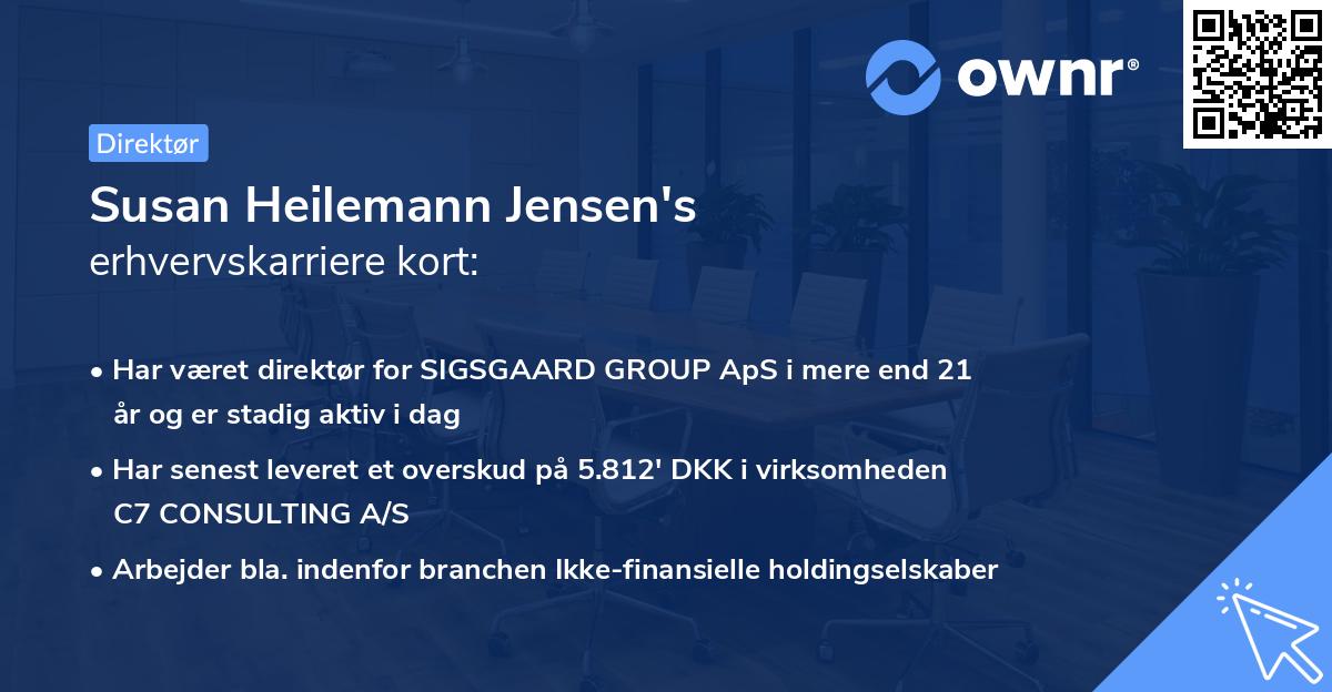 Susan Heilemann Jensen's erhvervskarriere kort