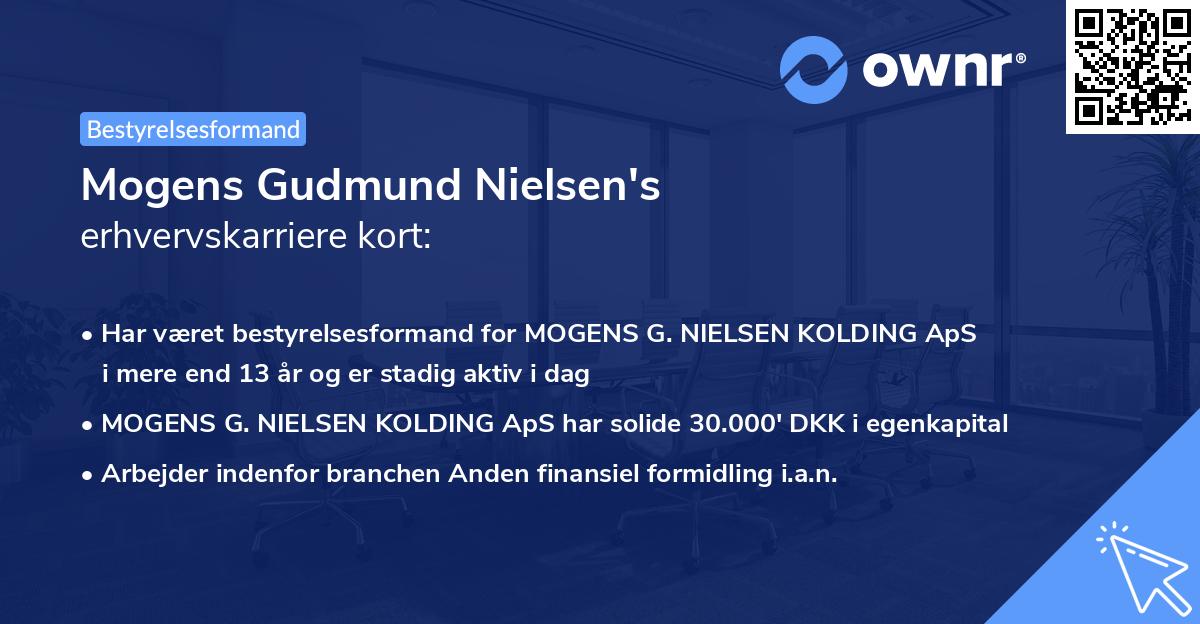 Mogens Gudmund Nielsen's erhvervskarriere kort