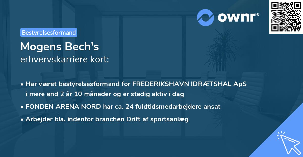 Mogens Bech's erhvervskarriere kort