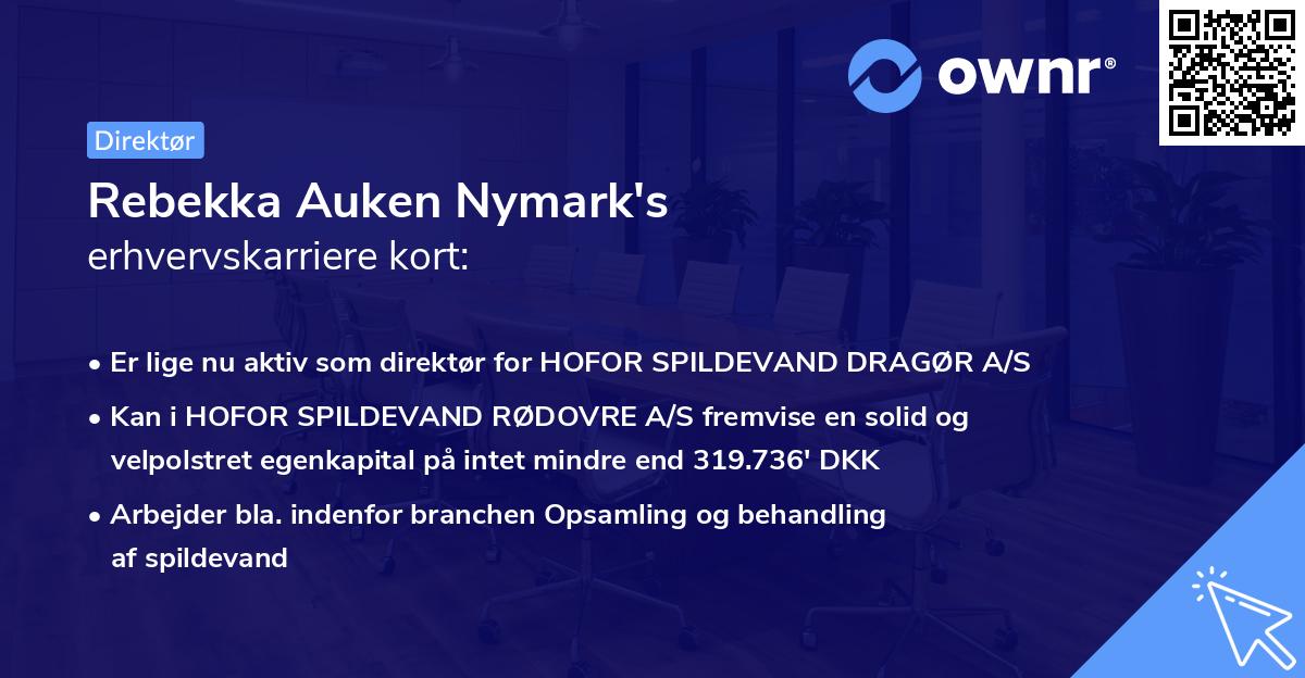 Rebekka Auken Nymark's erhvervskarriere kort
