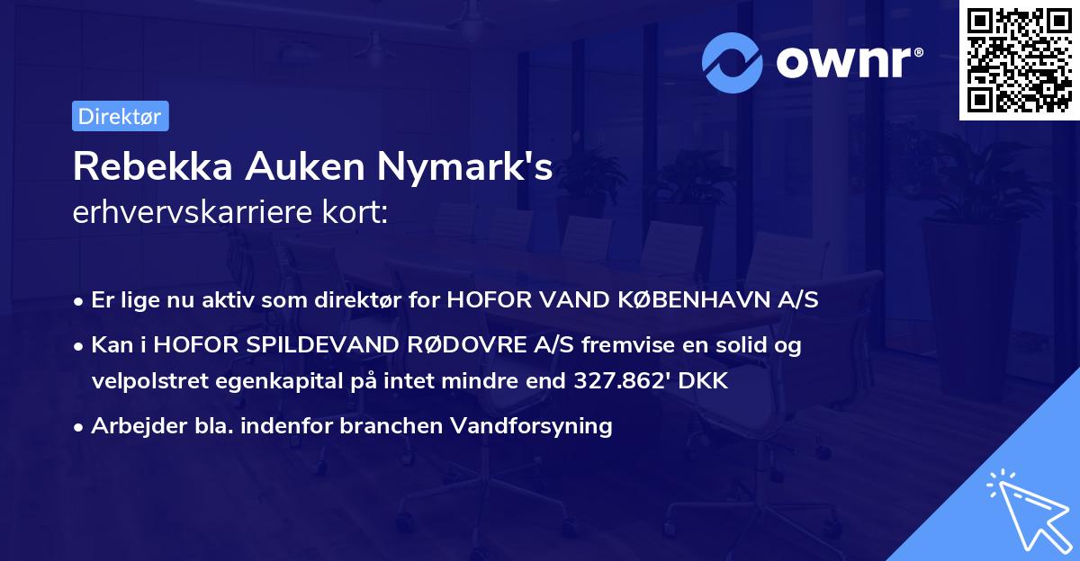Rebekka Auken Nymark's erhvervskarriere kort