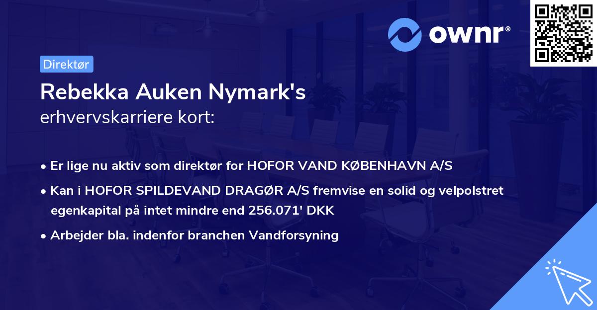 Rebekka Auken Nymark's erhvervskarriere kort