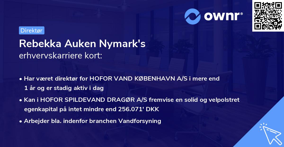 Rebekka Auken Nymark's erhvervskarriere kort