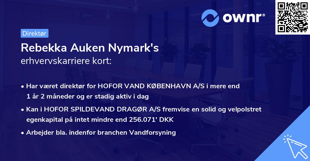 Rebekka Auken Nymark's erhvervskarriere kort