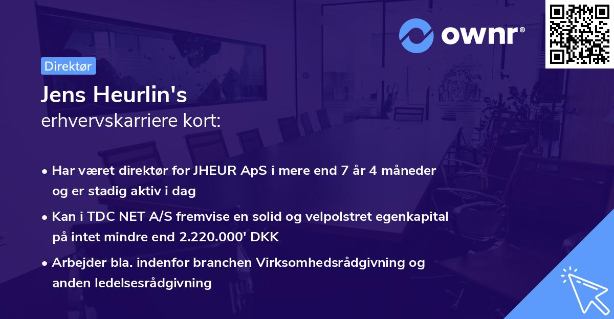 Jens Heurlin's erhvervskarriere kort