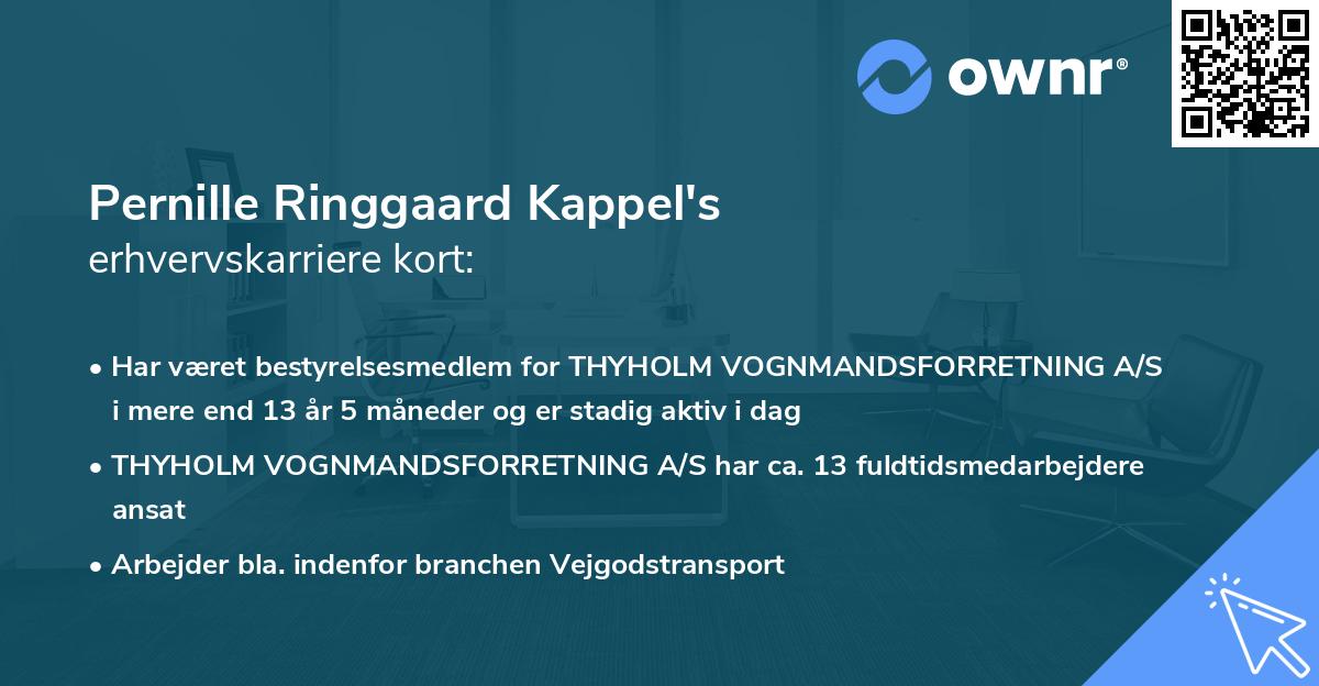 Pernille Ringgaard Kappel's erhvervskarriere kort