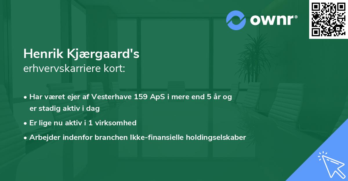 Henrik Kjærgaard's erhvervskarriere kort