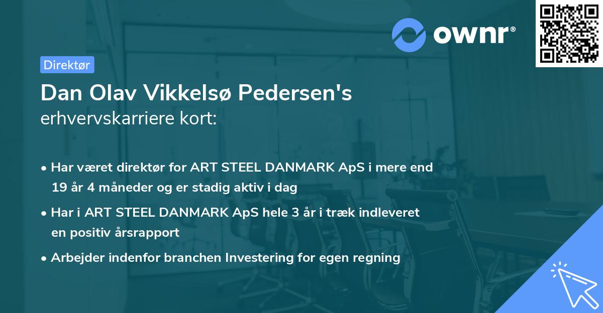 Dan Olav Vikkelsø Pedersen's erhvervskarriere kort