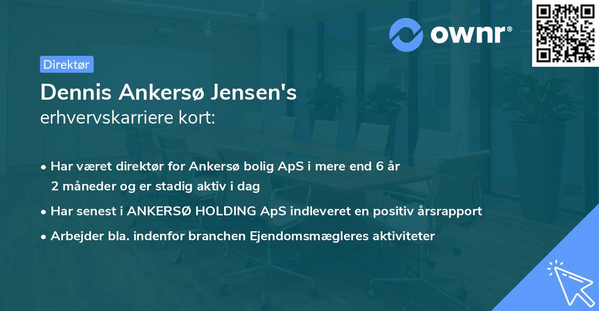 Dennis Ankersø Jensen's erhvervskarriere kort