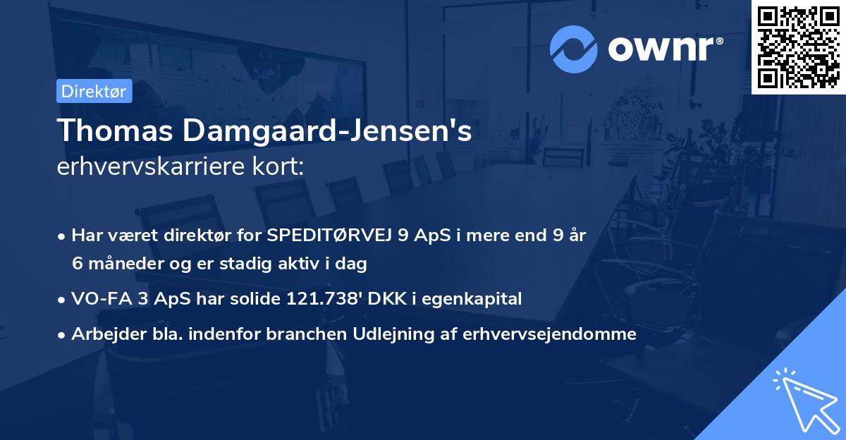 Thomas Damgaard-Jensen's erhvervskarriere kort