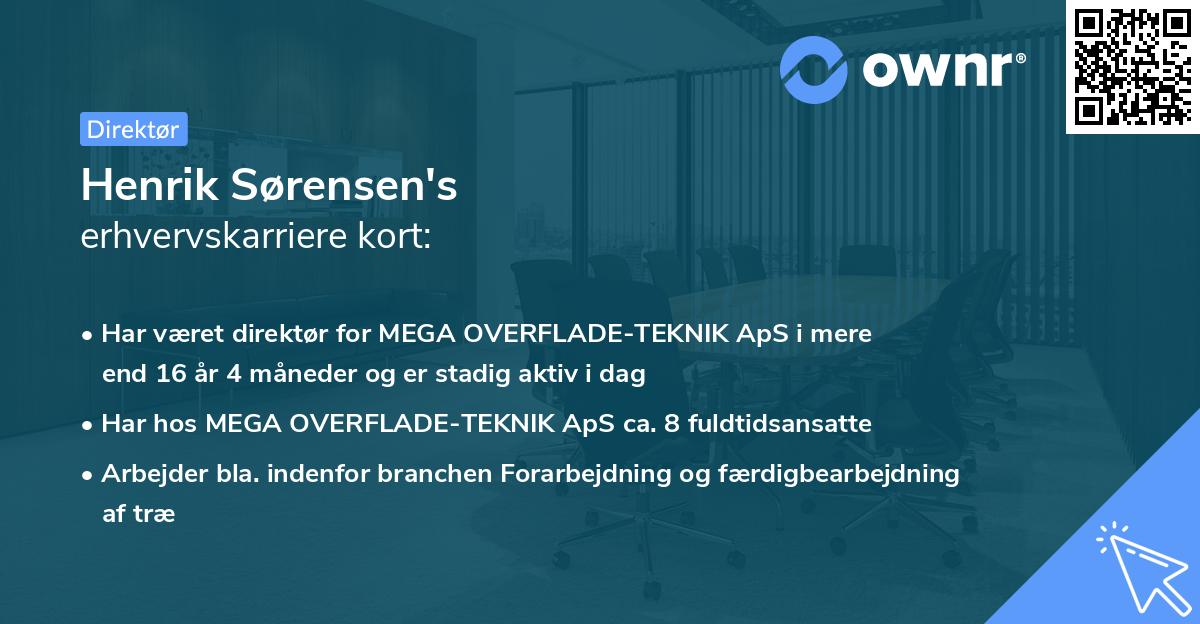 Henrik Sørensen's erhvervskarriere kort