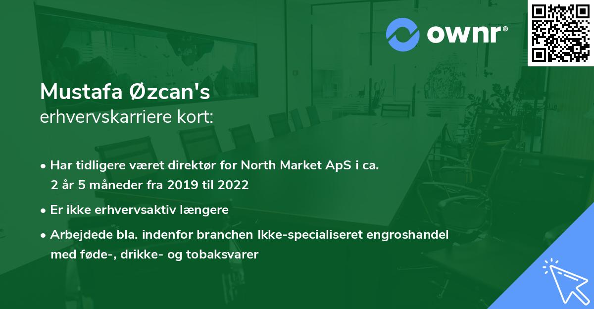 Mustafa Øzcan's erhvervskarriere kort